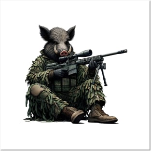 Sniper Wild Boar Posters and Art